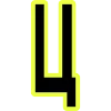 🔸 Эмодзи «Yellow black font» для Telegram