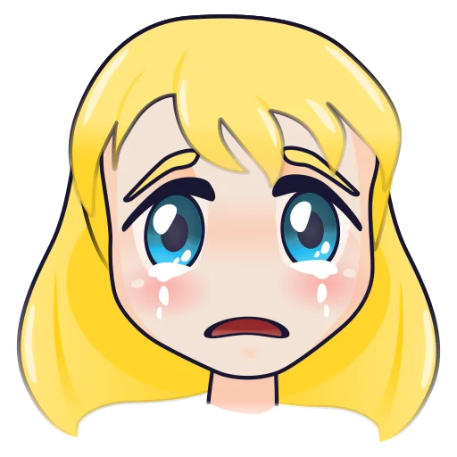 😢 Стикер «YellowHairGirl» для Telegram
