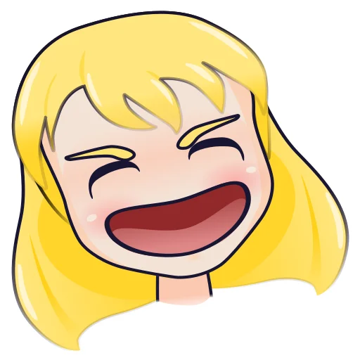 😆 Стикер «YellowHairGirl» для Telegram