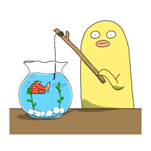 🐠 Стикер «Yellow Me» для Telegram