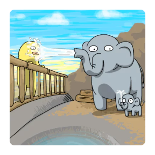 🐘 Стикер «Yellow Me» для Telegram