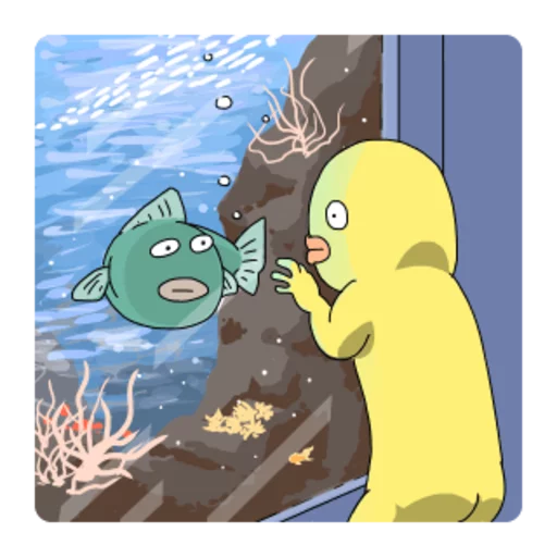 🐡 Стикер «Yellow Me» для Telegram