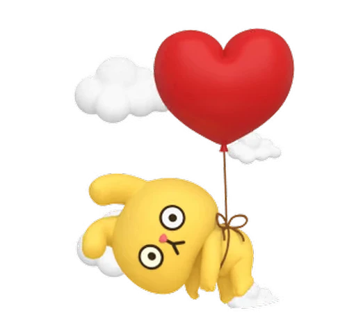 ❤ Стикер «Yellow Rabbit» для Telegram