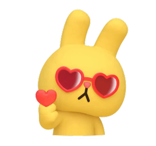 😍 Стикер «Yellow Rabbit» для Telegram