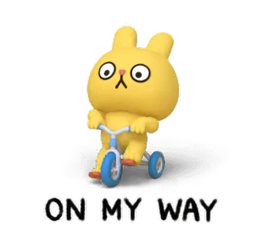 🚴 Стикер «Yellow Rabbit» для Telegram