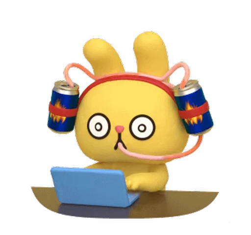 💻 Стикер «Yellow Rabbit» для Telegram