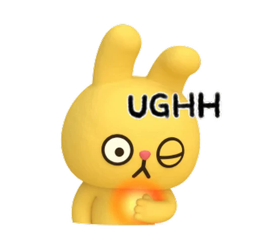 😖 Стикер «Yellow Rabbit» для Telegram