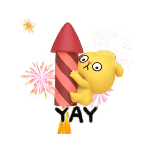 🎆 Стикер «Yellow Rabbit» для Telegram