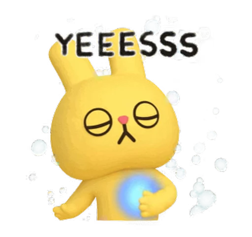 👍 Стикер «Yellow Rabbit» для Telegram