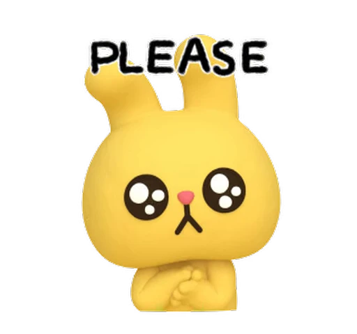 🥺 Стикер «Yellow Rabbit» для Telegram