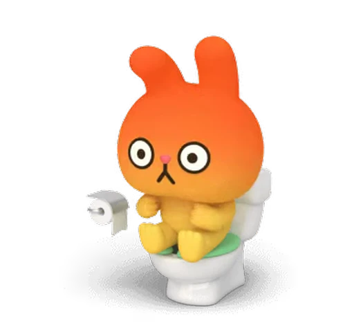 🚽 Стикер «Yellow Rabbit» для Telegram