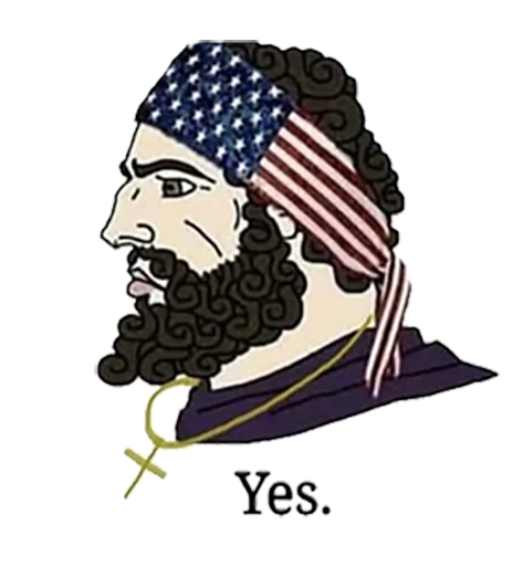 🇺🇸 Стикер «Yes Chad» для Telegram