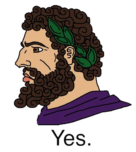 🇬🇷 Стикер «Yes Chad» для Telegram
