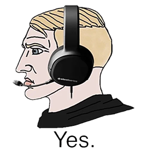 🇸🇪 Стикер «Yes Chad» для Telegram