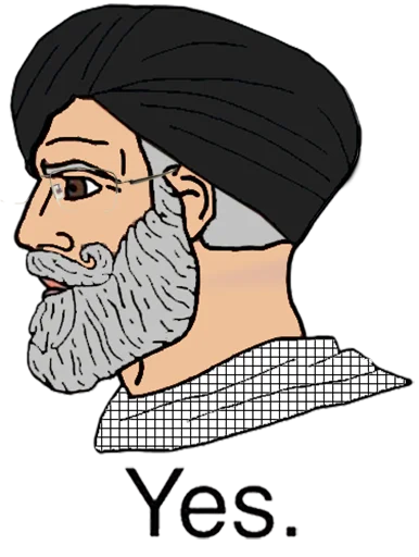 🇮🇷 Стикер «Yes Chad» для Telegram
