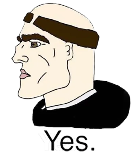 ✝ Стикер «Yes Chad» для Telegram