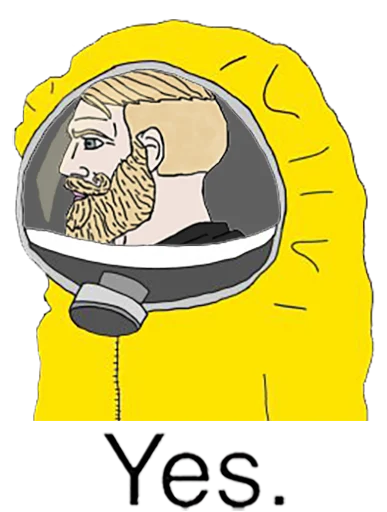 🦠 Стикер «Yes Chad» для Telegram