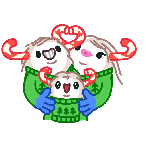 🤗 Стикер «Yeti on Holidays» для Telegram