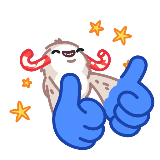 👍 Стикер «Yeti on Holidays» для Telegram