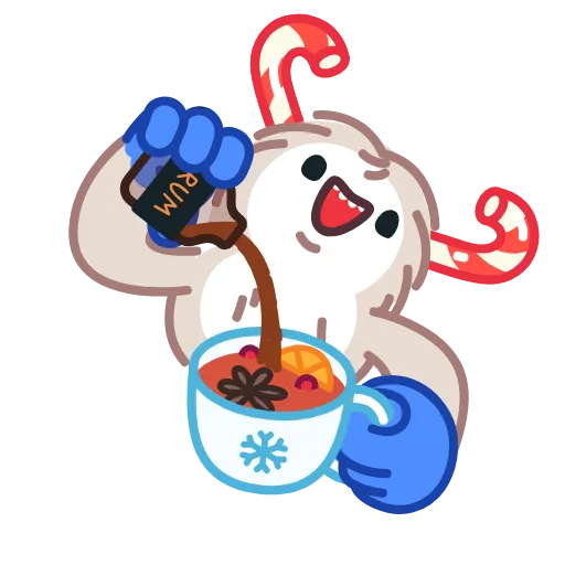 🥴 Стикер «Yeti on Holidays» для Telegram