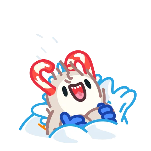 🥳 Стикер «Yeti on Holidays» для Telegram