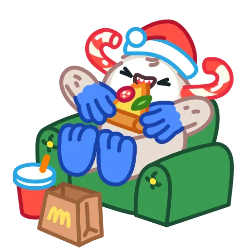 😀 Стикер «Yeti on Holidays» для Telegram