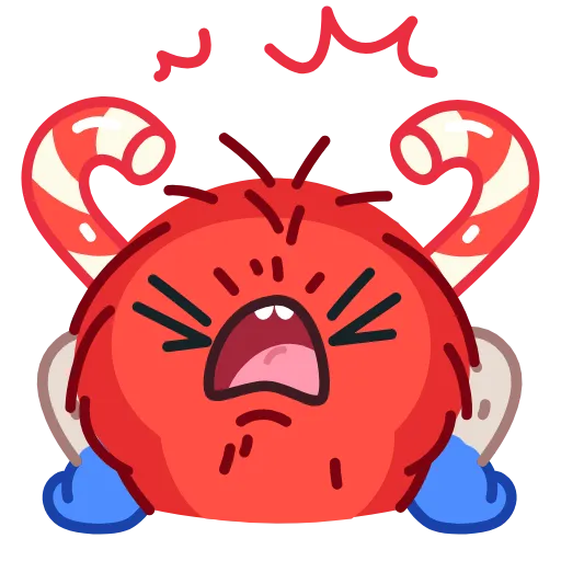 😡 Стикер «Yeti on Holidays» для Telegram
