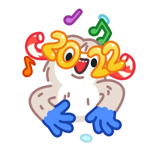 🥳 Стикер «Yeti on Holidays» для Telegram