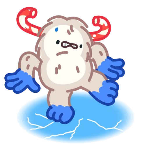 😱 Стикер «Yeti on Holidays» для Telegram