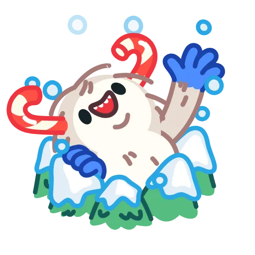 👋 Стикер «Yeti on Holidays» для Telegram