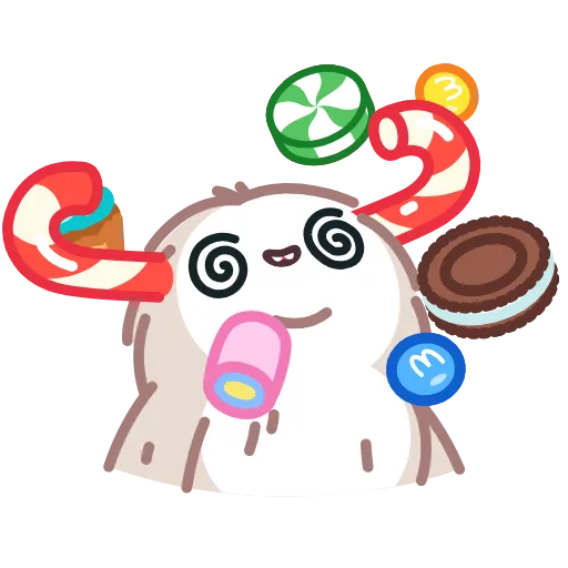 😵‍💫 Стикер «Yeti on Holidays» для Telegram