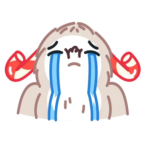 😭 Стикер «Yeti on Holidays» для Telegram