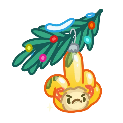 🖕 Стикер «Yeti on Holidays» для Telegram