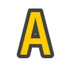 🟡 Эмодзи «Yellow & Gray Alphabet» для Telegram