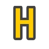 🟡 Эмодзи «Yellow & Gray Alphabet» для Telegram