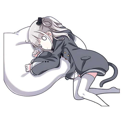 😴 Стикер «Умная тян» для Telegram