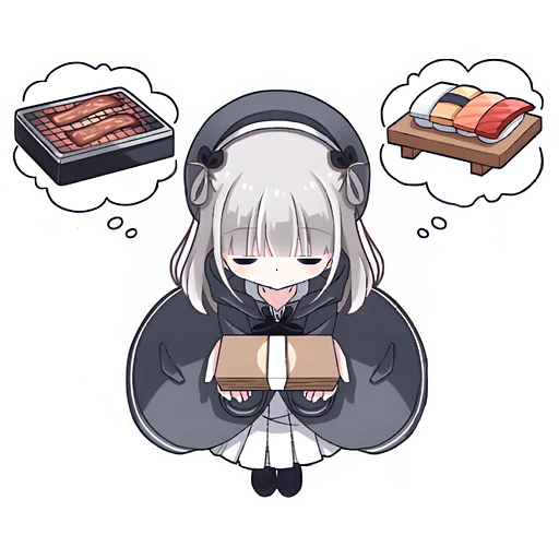😋 Стикер «Умная тян» для Telegram