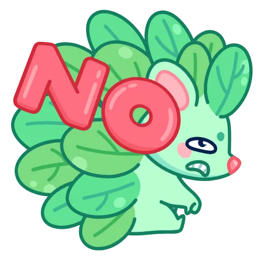 🙅‍♀️ Стикер «Ёжик Юнис» для Telegram