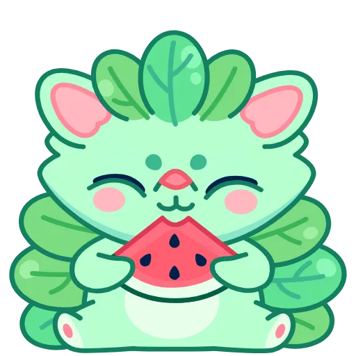 🍉 Стикер «Ёжик Юнис» для Telegram