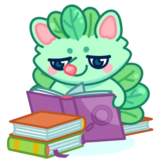 📚 Стикер «Ёжик Юнис» для Telegram