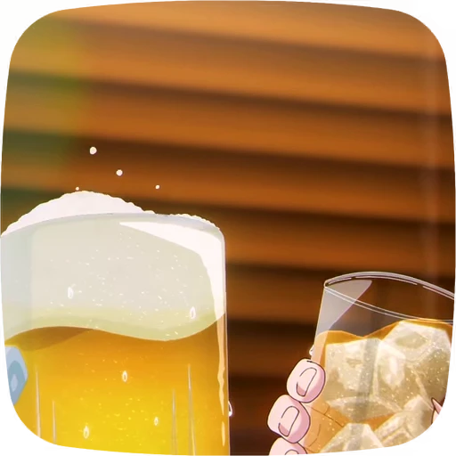 🍺 Стикер «Yofukashi no Uta» для Telegram