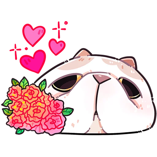 💐 Стикер «Йогурт и Фасолька Без Текста» для Telegram
