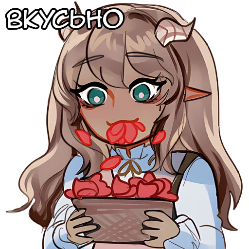 😋 Стикер «Молоко и Йогурт» для Telegram