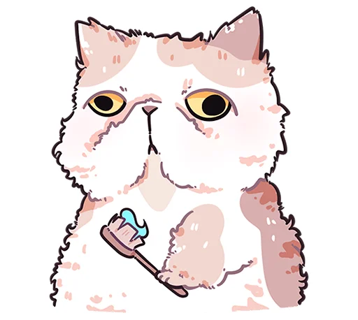 ❤ Стикер «Йогурт и Фасолька без надписей» для Telegram