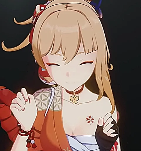 🎇 Стикер «yoimiya is my wife» для Telegram