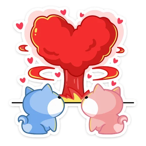 ❤️ Стикер «Йоши и Рики» для Telegram