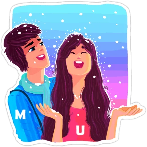 ❄ Стикер «You and Me» для Telegram
