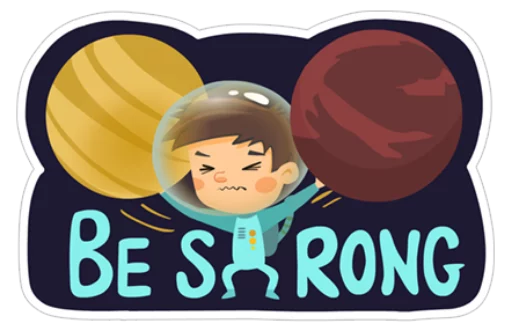🏋 Стикер «Young Love in Space ?» для Telegram
