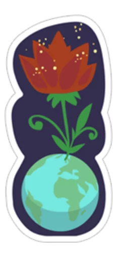 🌹 Стикер «Young Love in Space ?» для Telegram