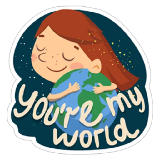 🌍 Стикер «Young Love in Space ?» для Telegram